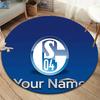 FC Schalke 04 Custom Name Round Area Rug,Carpet Rug for Living Room Bedroom Sofa Playroom Decor,Non-slip Floor Mat