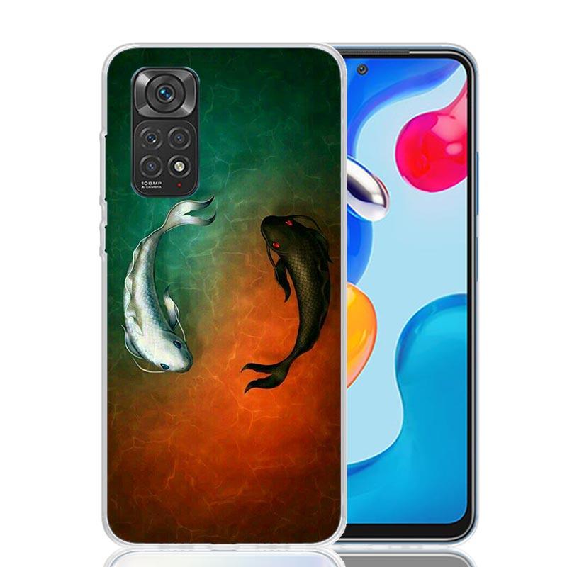 Japan Koi Fish Yin Yang Art Phone Case For Xiaomi Redmi Note 14 13 14S 12S 12 11S 11T 11E Pro Plus 10S 10 9S 9 Art Customized Co