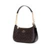 Coach Teri 24 Classic Monogram Logo Faux Leather And Recycled Leather Shoulder Bag Medium Women shoulder bag Dark-Brown CV933-IMXAQ