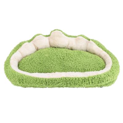 Lit Peluche pour Animaux Doux Chaud Confort Amélioré Multifonctionnel Spacieux Canapé-Lit pour Chien Chat pour Hiver Vert