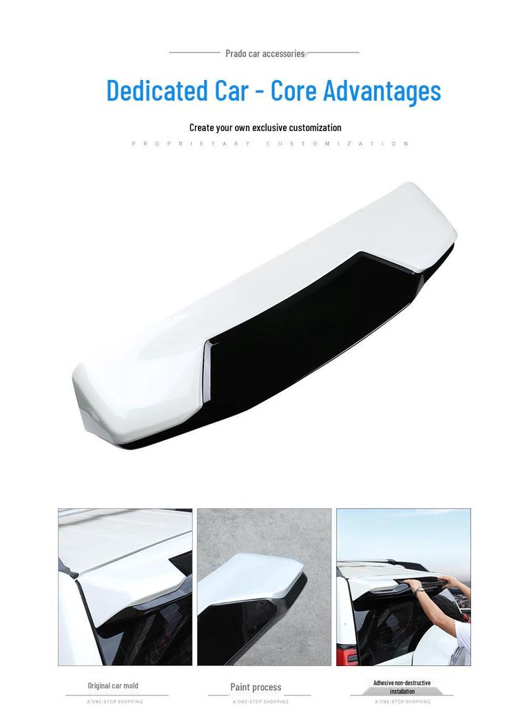 10-18 Prado TRD Original Style Rear Spoiler Add-On & Deflector