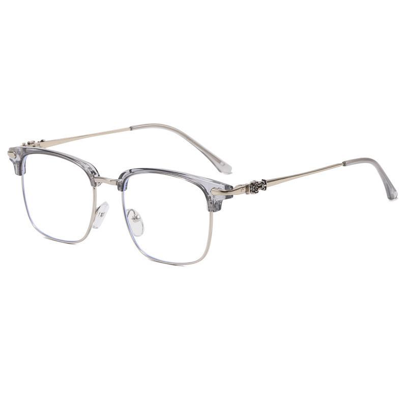 Mens Blue Light Blocking Eyeglasses With Metal Frame For Casual Style And Vision Support
