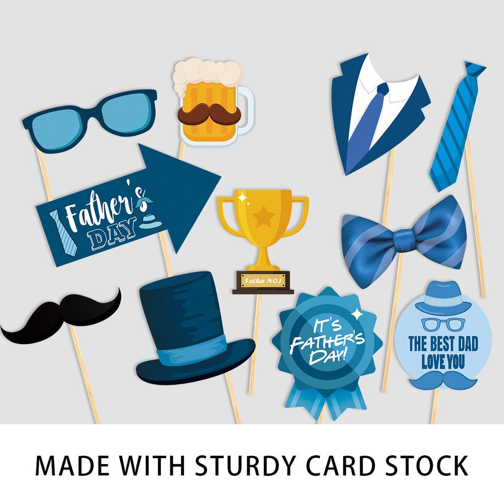Day Fathers Party Decorations With Paper Photo Props For Event And Celebration
