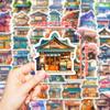 10/30/50pcs Vintage Japan Style Street Shop Stickers Retro Cartoon Decals DIY Journal Scrapbook Diary Aesthetic Graffiti Sticker