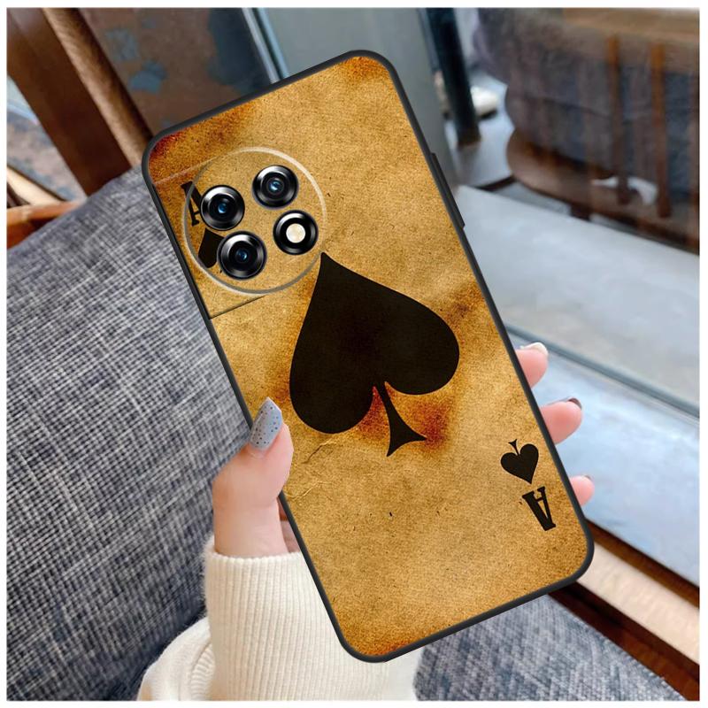 Ace of Spades Case For OnePlus 15 12R 13R 13T 10T 8T 13 12 11 10 Pro Nord 5 CE 2 3 4 Lite N20 N30 Coque