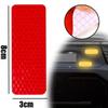 Adesivo refletivo para carro, motocicleta, veículo elétrico, bicicleta, retangular, adesivo de advertência refletivo, faça você mesmo, adesivo decorativo