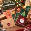 6Pcs Oil Painting Style Holiday Cards Sealing Stickers Postcard Gift Cards  Blessing