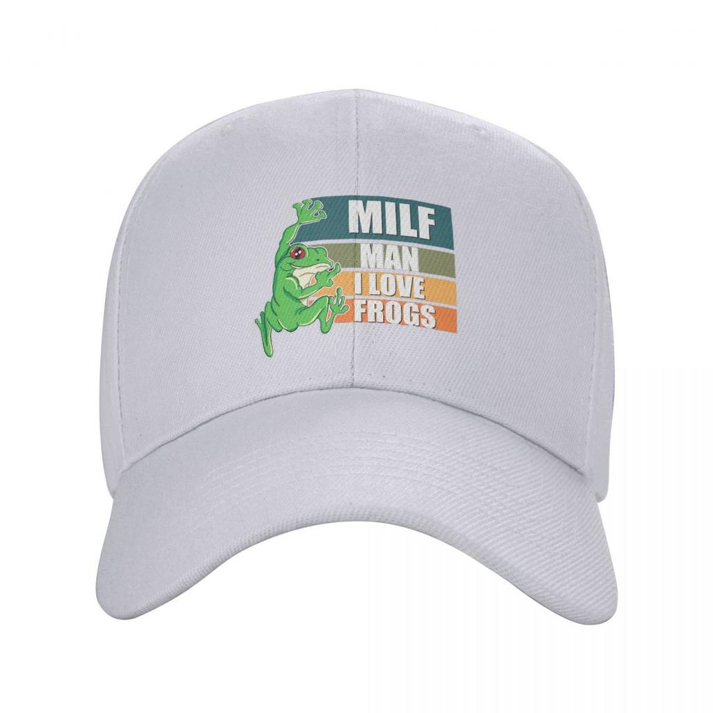 Man I Love Frogs Milf Meme Art Baseball Caps Snapback Men Women Hats Outdoor Cap Streetwear Baseball Hat Casquette