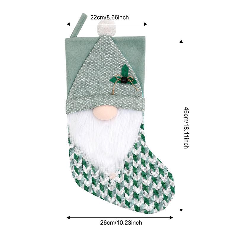 Children's Christmas Stocking Gift Bag and Tree Ornament Decoration
