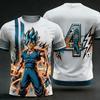 2026 Summer New Adult Men's Dragon Ball Goku 3D Printed Special Football Jersey Numbers 1 To 10 Kids Anime T-Shirt Unisex