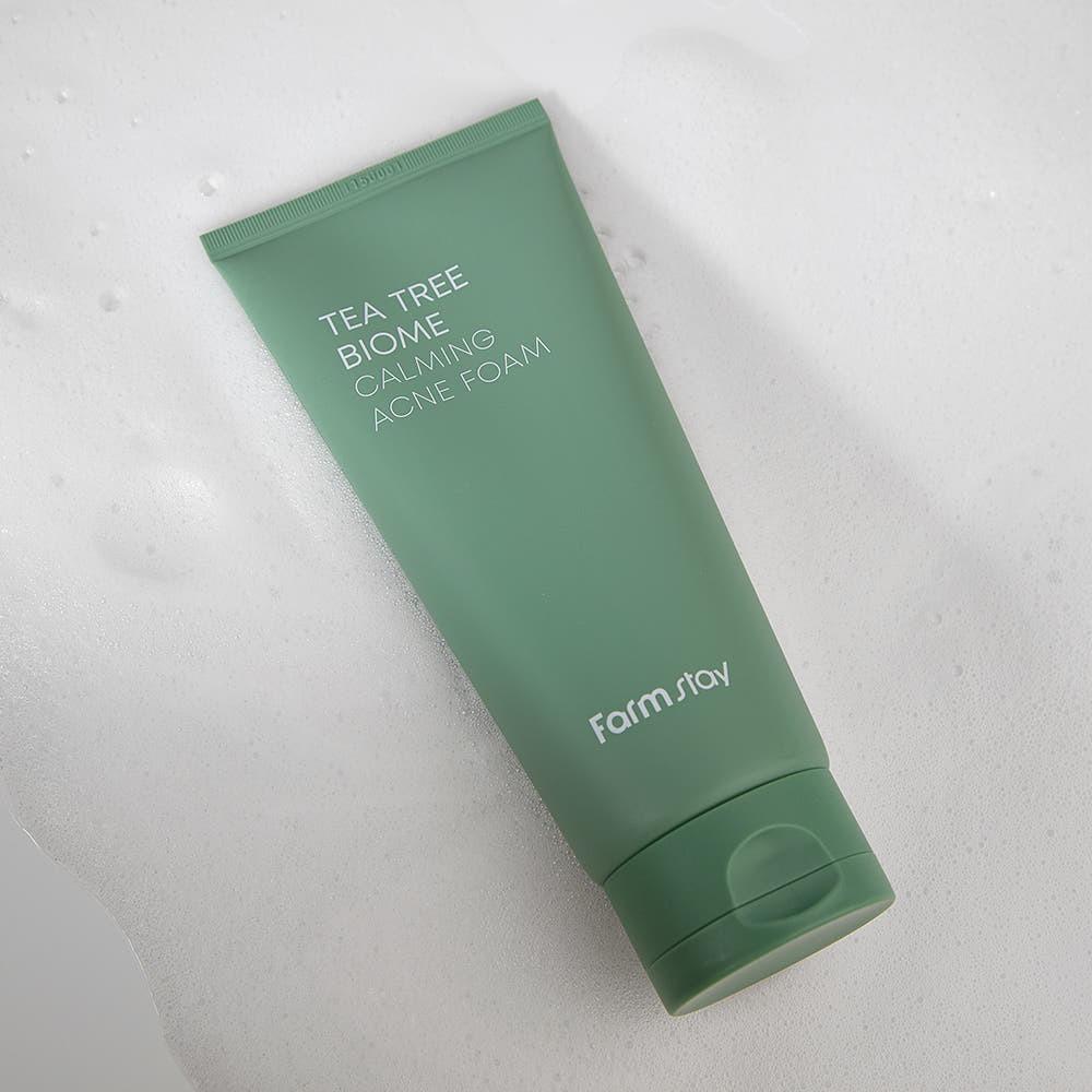 Farmstay Tea Tree Biome Calming Acne Foam Soothing Cleansing 180ml