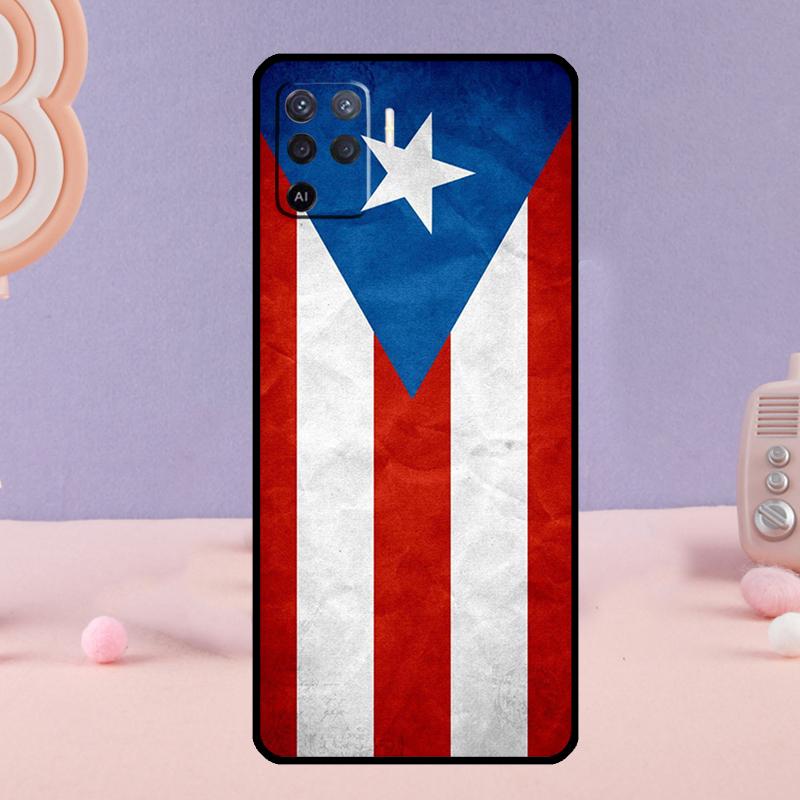 Puerto Rico Flag Phone Case For Oppo A58 A18 A38 A78 A98 A17 A77 A80 A40 A60 A16 A76 A96 A74 A94 A54 A15 A57S