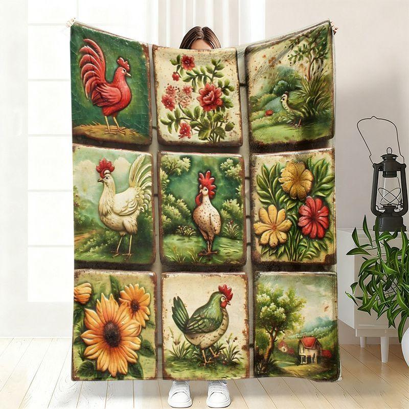 VIKAMA Sonnenblumen Flanell Decke für Schlafzimmer Wohnheim Nickerchen Decke Sofa Überwurf Decke Klimaanlagen Decke Heimdeko