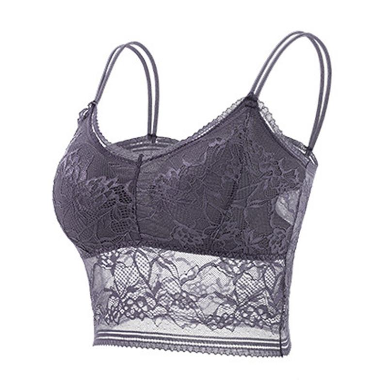 

Женский однотонный кружевной бюстгальтер, дышащий бюстгальтер-жилет M