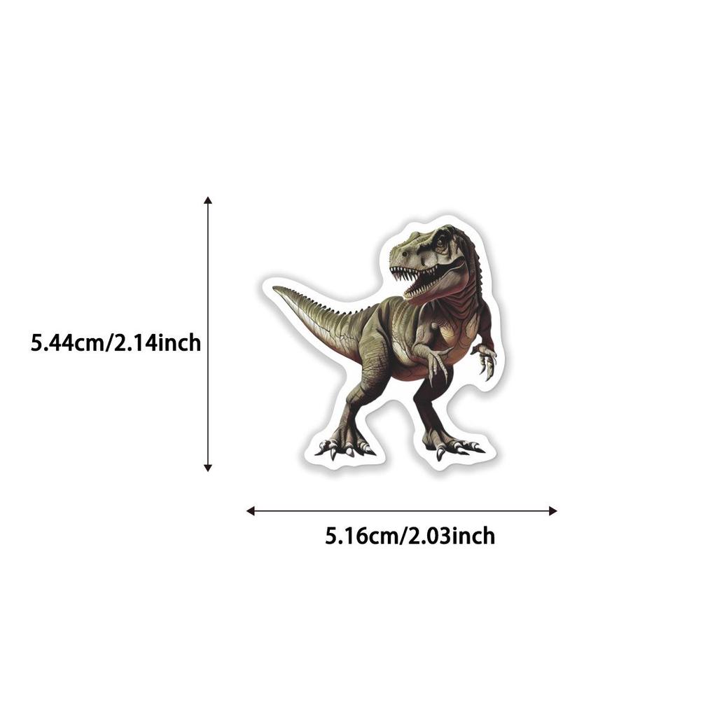 Dinosaur Creative Sticker Set: 50 Waterproof PVC Stickers for DIY Decoration, Notebooks, Stationery, and Phone Cases