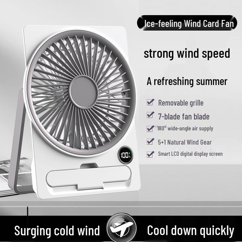 Portable Silent USB Mini Fan, Rechargeable with Strong Wind for Dorms