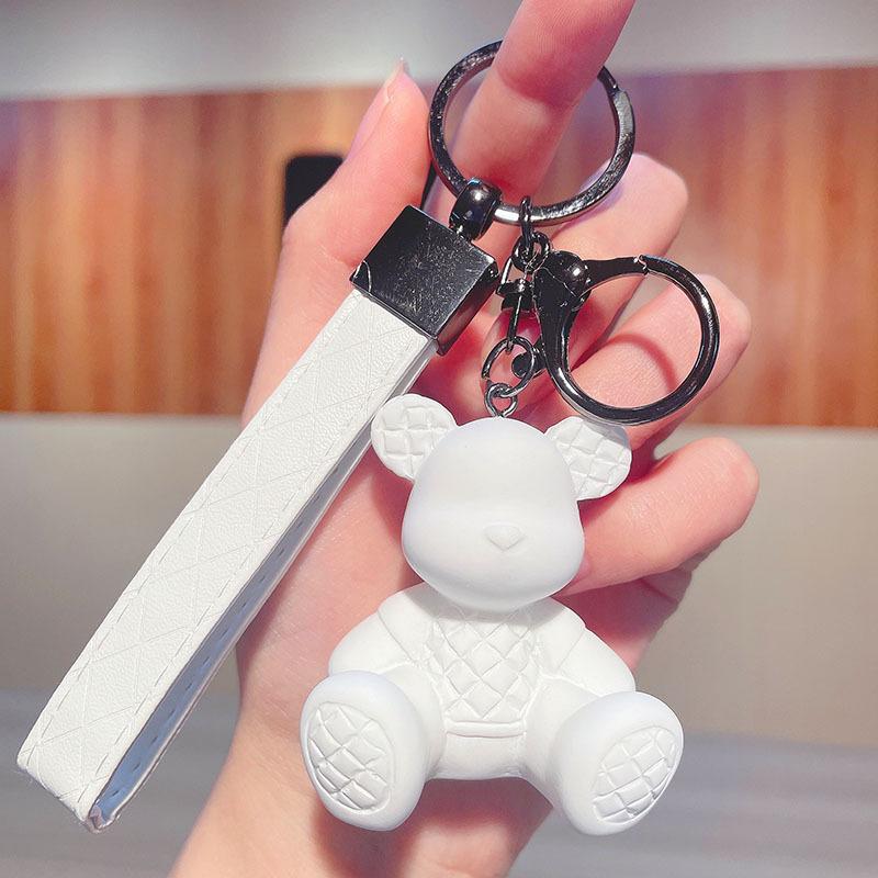 Neuer Süßer Schlüsselanhänger Anhänger Krawattenbär Anhänger für Damen Herren Tasche Autoschlüsselanhänger Flüssiger Bär Feine Schmuck Accessoires Paar Kinder Mädchen Geschenk