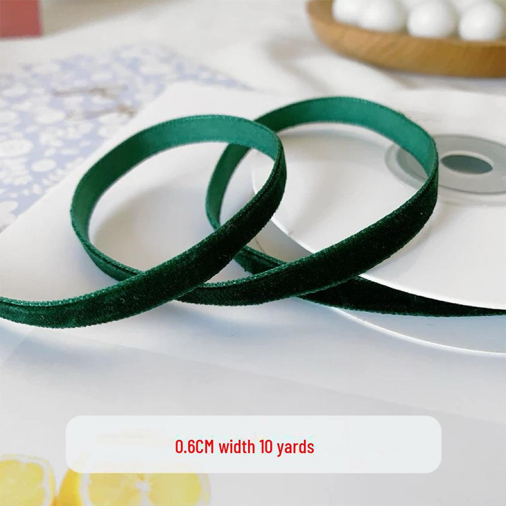 Panglică flocata roșie și verde realizată manual pentru accesorii de păr de Crăciun și funde de bricolaj