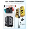 Tragbares Joy-con USB-Ladekabel Kurz für Nintendo Switch Controller mit LED-Anzeige Ersetzt Joy-con Ladestation, Reise-Ladekabel