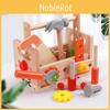 Repair Toolbox Wooden Screw Nut Disassembly Assembly Tool Table Toy Children