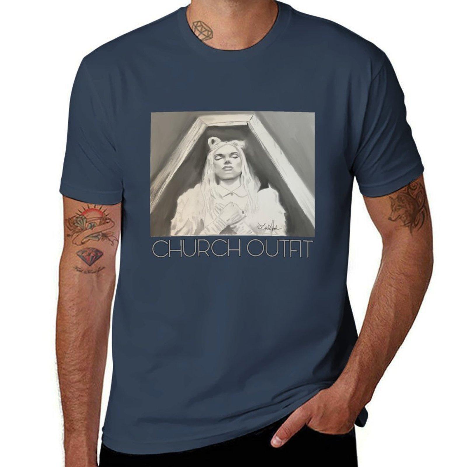 This is my church outfit TShirt Art Pattern Printed Casual Top S