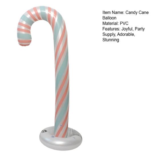Christmas Candy Cane Balloon 51 Inch Large Inflatable Candy Cane Decoration for Birthday Xmas Wedding New Year Carnival Festival Holiday Party