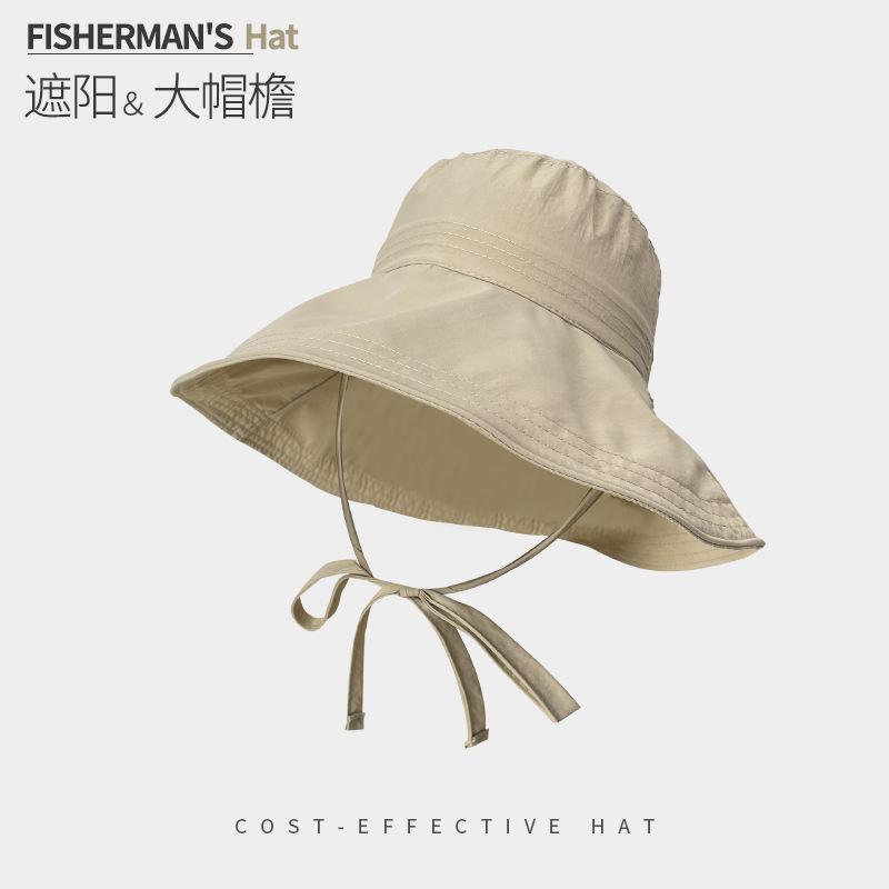 Sun Protection Hat Women'S Summer Shawl Neck Protection Integrated Hat Uv Protection Bucket Hat Cycling Big Brim Sun Hat