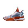 Li Ning Ling Ren I Team Shock Absorption Non-Slip Wear-Resistant Lightweight Support Low-Top Basketball Shoes Kids Sneakers Blue White YKBR038-3