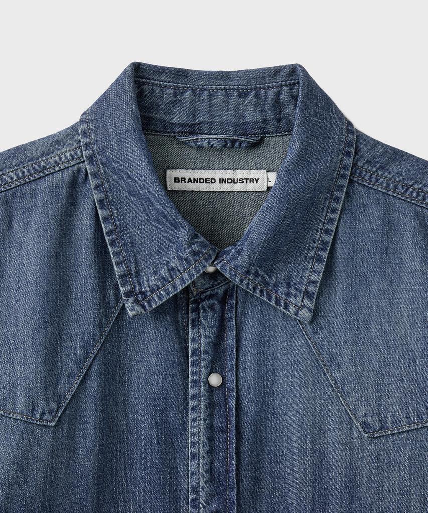 Beulaendideu Western Denim Shirt [Mid Blue]