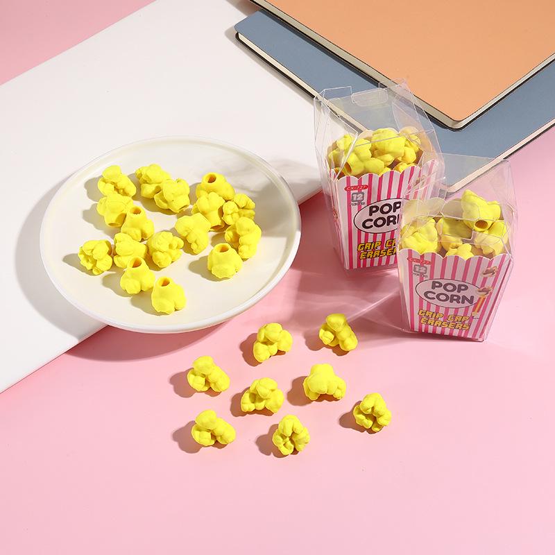 

Cartoon Popcorn Box Erasers: Fun School Supplies for Students and Kids Single box цветочный
