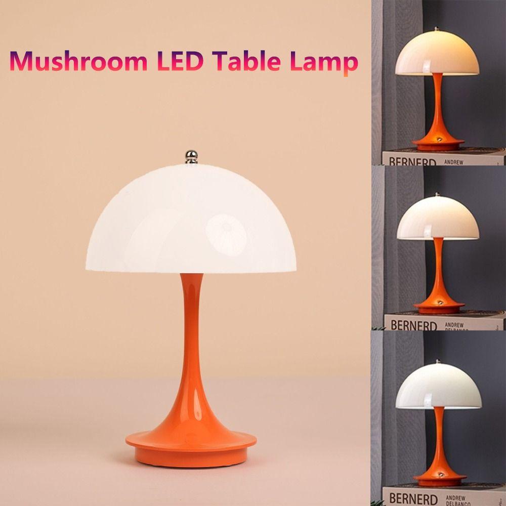 Touch Mushroom LED Table Lamp Cordless Indoor Lighting  for Hotel Bar Coffee