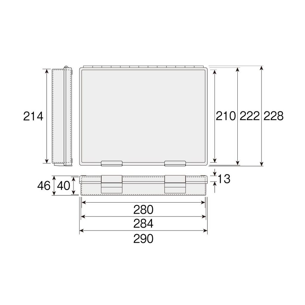 HOZAN Parts Case, 290(W) X 46(H) X 220(D)mm, B-359