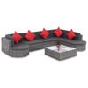 Day and Night - Day and Night Garden Furniture Set 8 Pieces and Gray Synthetic Rattan Cushions