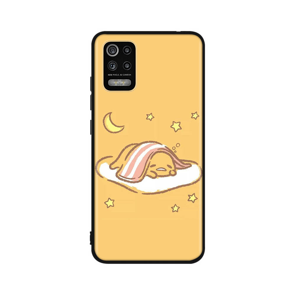 KT61 Lazy Egg Case for Xiaomi Poco X6 X4 M5 M6 F5 F6 C65 C55 C50 C51 C40 Redmi Note 7 8 14C A3X 13C 12C 11 10A 9C Pro Black Sofe Cover