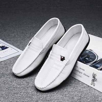 Fashion Leather Men Casual Shoes Slip On Italian Formal Loafers Luxury Brand Comfortable Men Moccasins Soft Male Driving Shoes