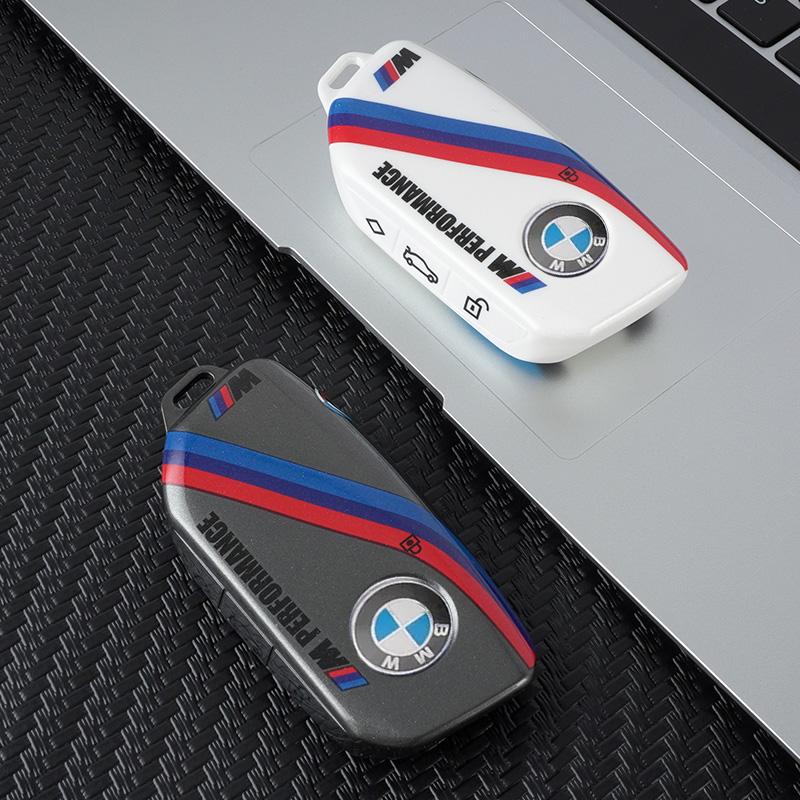 Sport Style TPU Car Key Case Cover Protector Shell For BMW 7 Series 735i 740Li X7 X1 U11 2023 I7 G07 LCI XM Keychain Accsesories cybf04