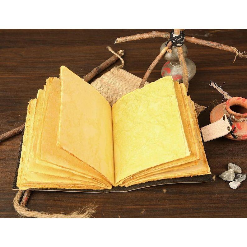 Handmade Fairy Leather Grimoire: Christmas Gift Book of Shadows
