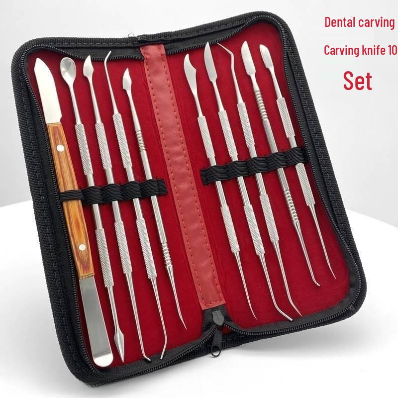 Dental Wax Carving Knife Set - Stainless Steel Technician Tools 