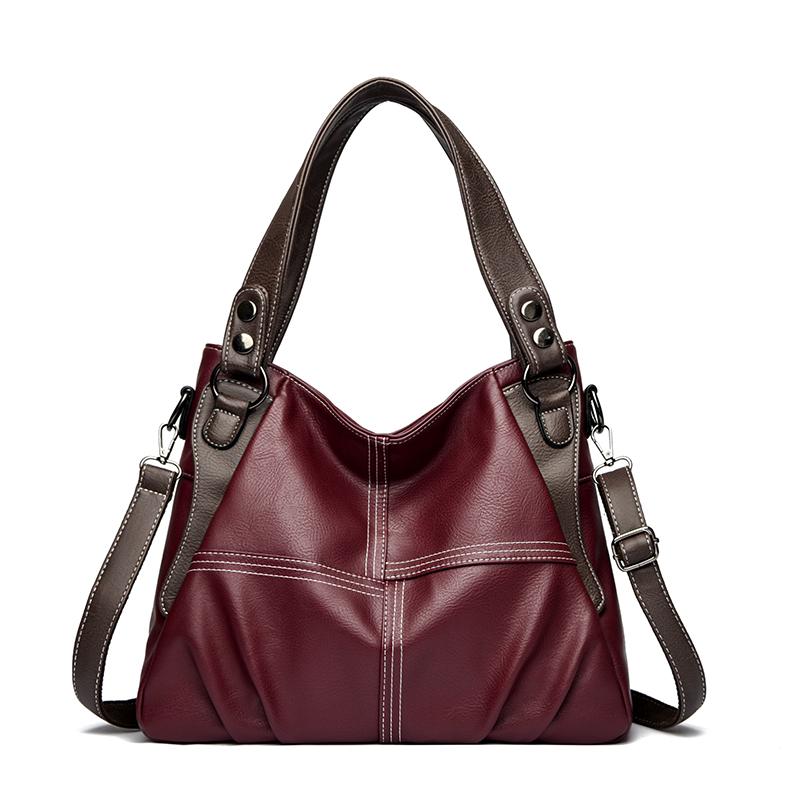 Large Capaci Pu Leather Tote Bag Women's Handbag 2026 New Faionable Crossbody Bag Casual Shoulder Bag