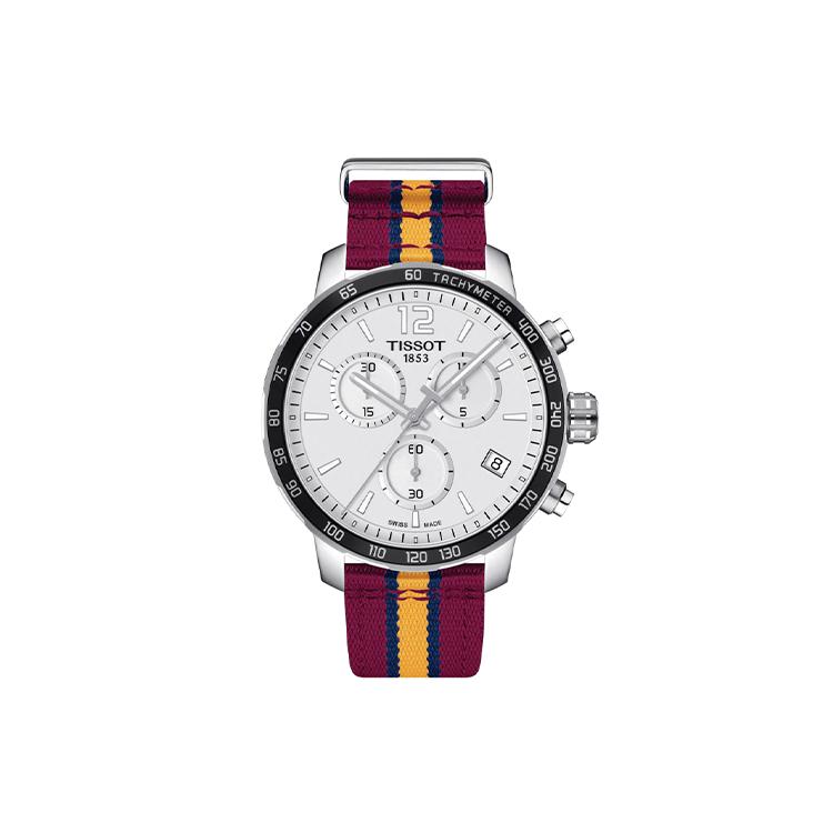 TISSOT Time Jog Collection Quartz Movement Men s Watches Watch 42*42*11.5mm White Dial T095.417.17.037.13 Red Strap