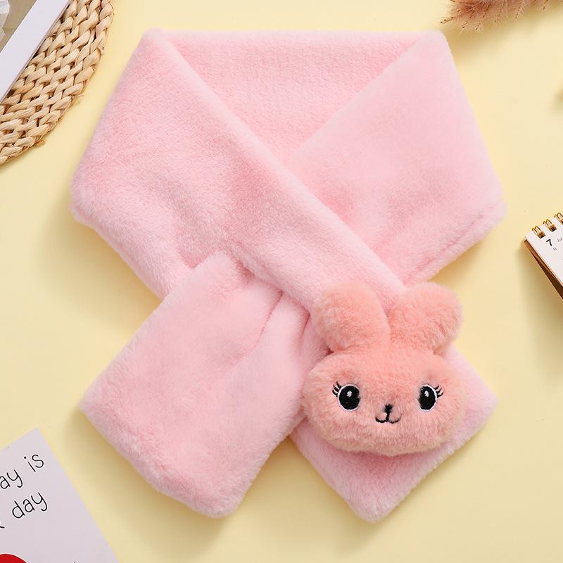 Children Scarf Kids Winter Faux Fur Neckerchief Autumn Boys Girls Warmer Neck Scarf Soft Cartoon Children´S Scarves New 1-13Y