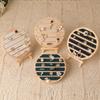 Wood Round Shape Jewelry Tray Ring Earrings Bracelet Display Plate Jewellery Storage Stand Counter Props