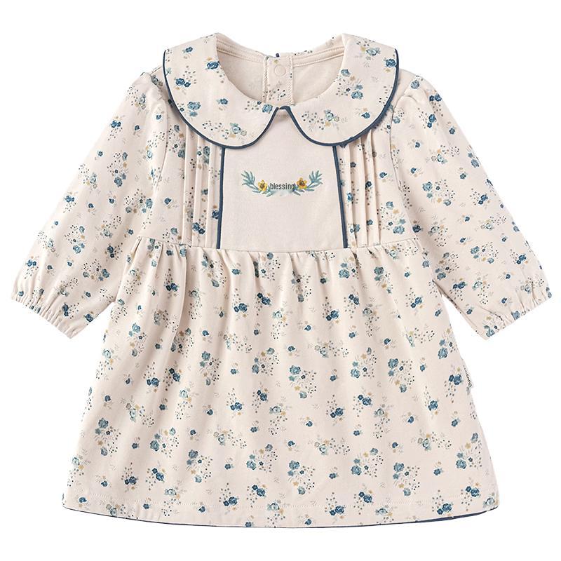 

Babylove Girls Floral French Cotton Dress 80