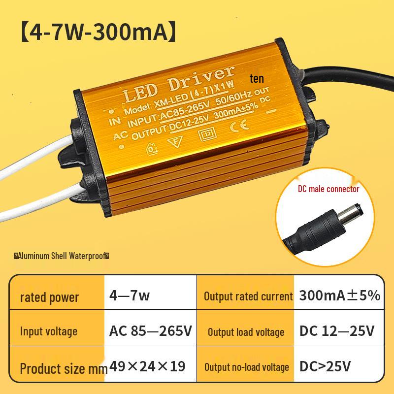 LED Integrated Waterproof Power Supply and Rectifier Controller for Kitchen, Bathroom, and Toilet Lighting
