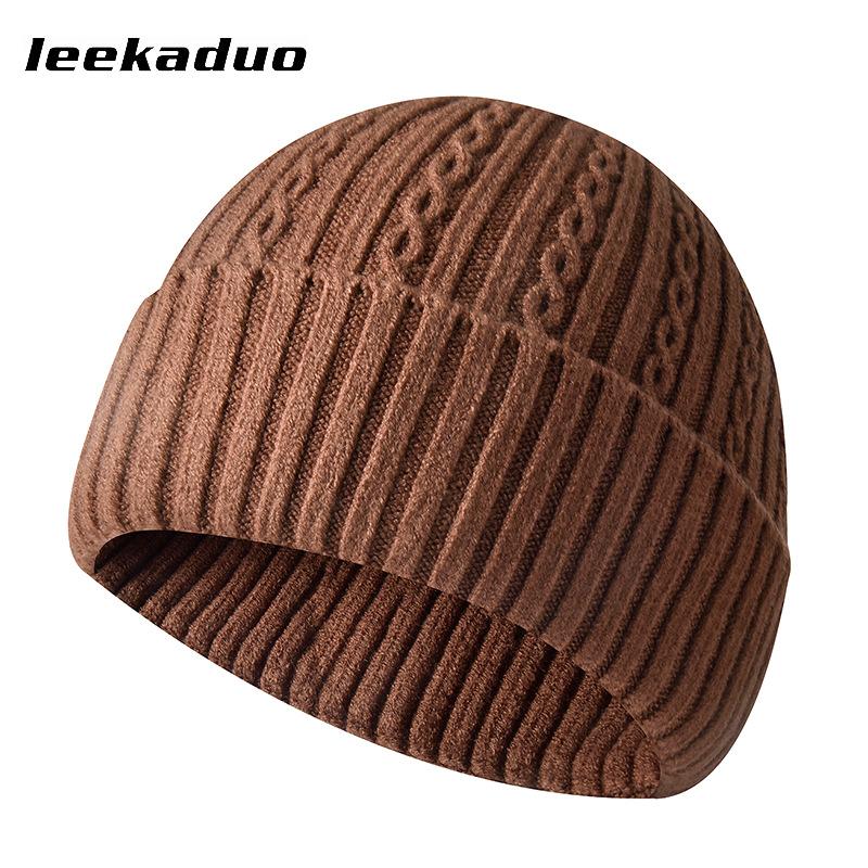 Hat for Men's Winter Casual Solid Color Knitted Hat for Women's Knitted Headcap Fashion Cold Hat