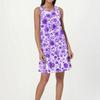 Women's Fashion Beach Dress Sleeveless Round Neck Floral Print Dress
