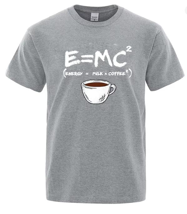 Summer Unisexs TShirt Cotton Casual Funny EnergyMilkCoffee Print Unisex Cool Loose ONeck Tops For Unisex Short Sleeve Male Tees