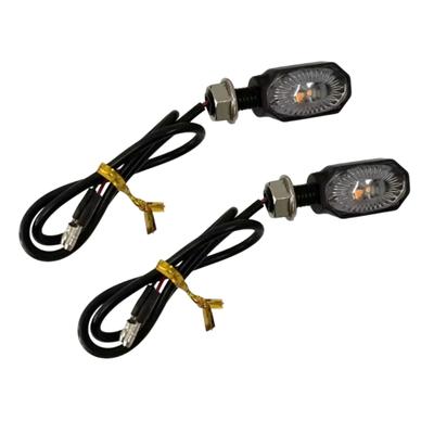 Paar Hochleistungs-LED-Motorrad-Blinker Leuchten Wasserdicht Kleines elliptisches Design Einfache Installation für Sicherheit