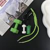 Mini Barbell Plates Key Chain with D-shaped Buckle Simulation Dumbbells Keyring  Gifts