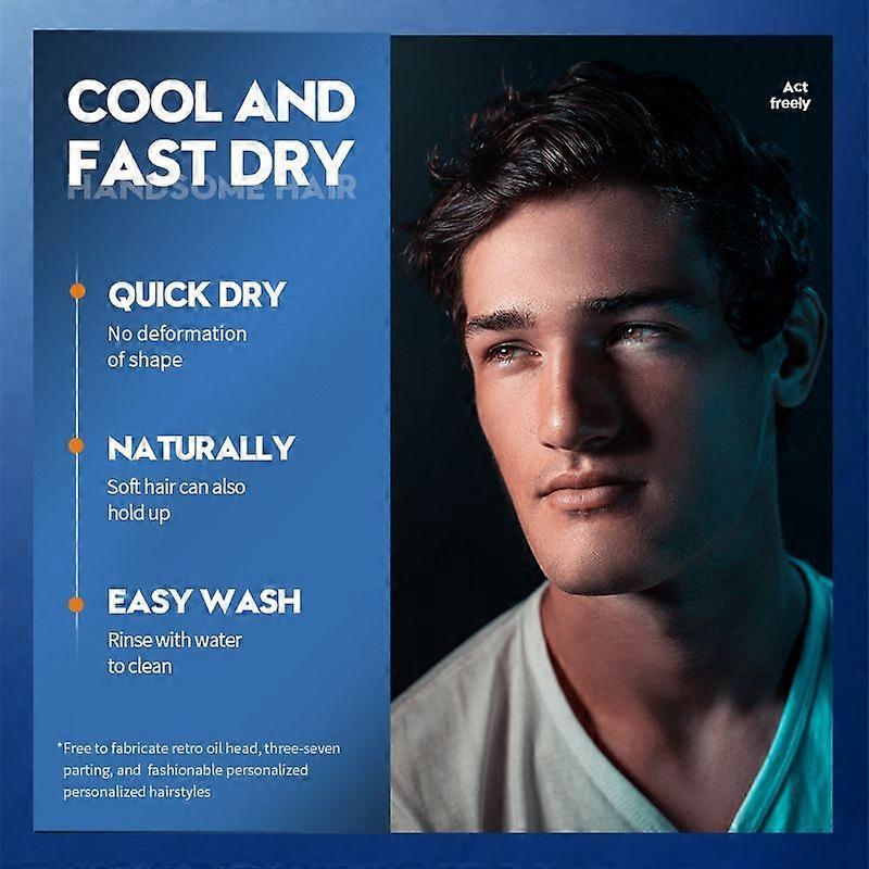 Gel para Peinar el Cabello, Gel Cera 2 en 1 con Peine, Gel de Aseo para Hombres, Hidratante Larga Duración Rápido Acabado Mojado y Brillante Todo el Día, 28